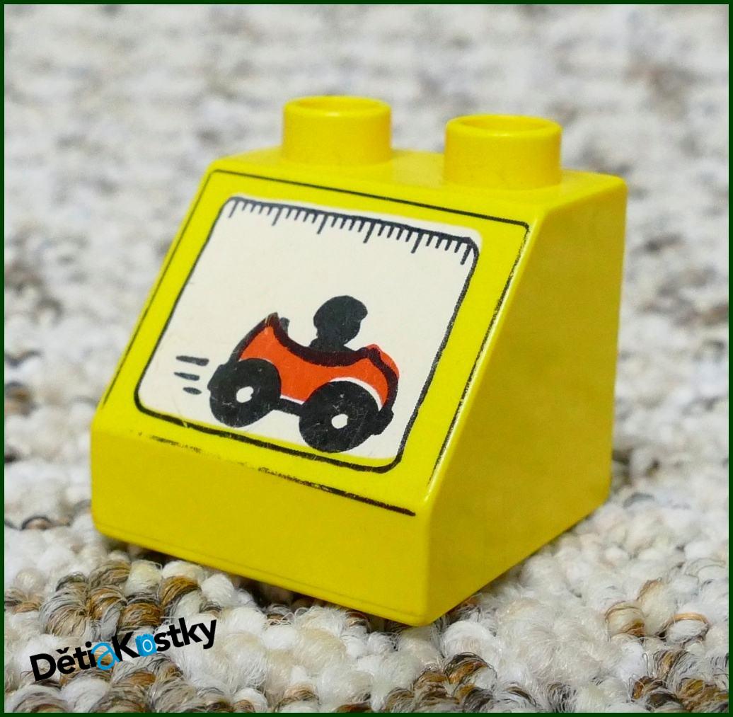Lego® Duplo® Kostka 2x2 Žlutá Zkosená - Autíčko