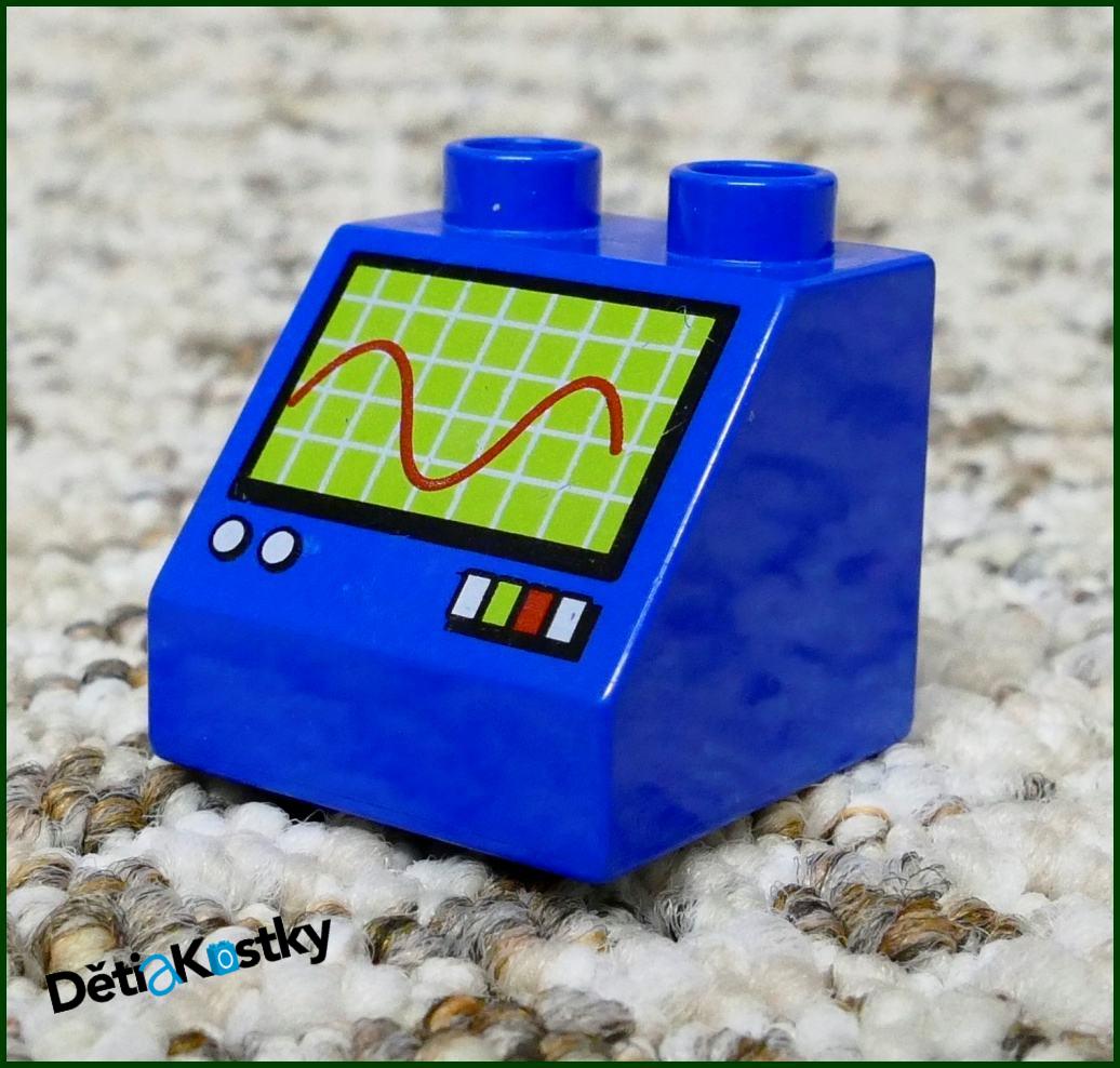 Lego® Duplo® Kostka 2x2 Modrá Zkosená - Osciloskop