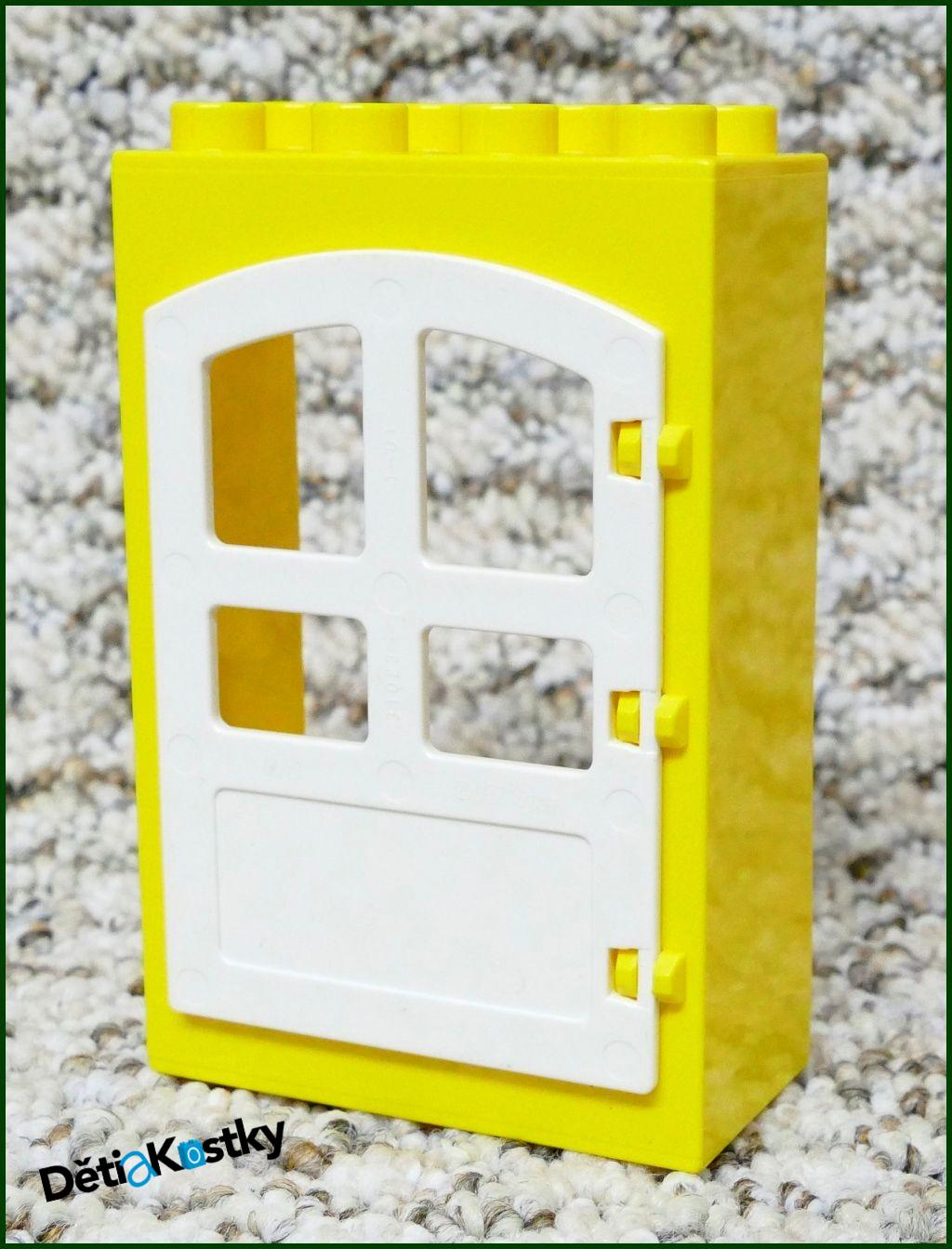 Lego® Duplo® Kostka s Dveřmi Žlutá Vysoká - Zakulacené Dveře