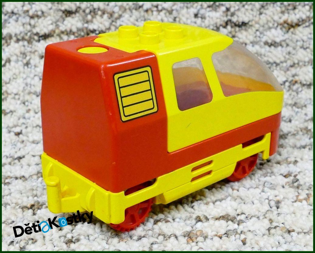 Lego® Duplo® Mašinka se Spodními Tlačítky Červená - Viz Popis!
