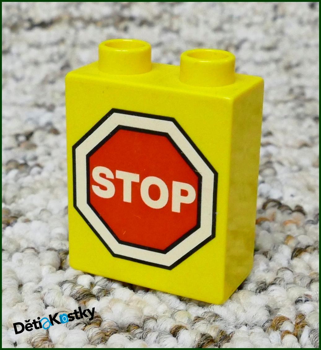 Lego® Duplo® Kostka 1x2x2 Žlutá - Stop