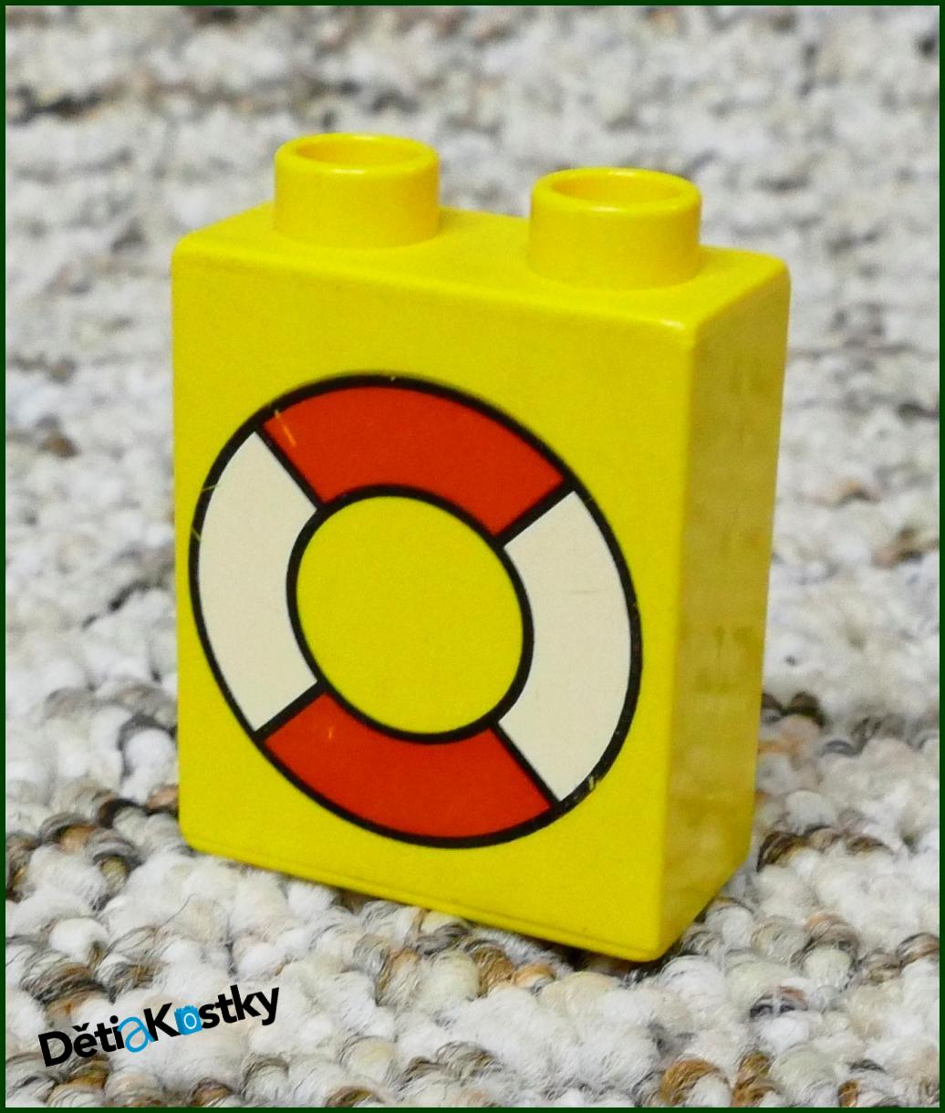 Lego® Duplo® Kostka 1x2x2 Žlutá - Záchranný Kruh