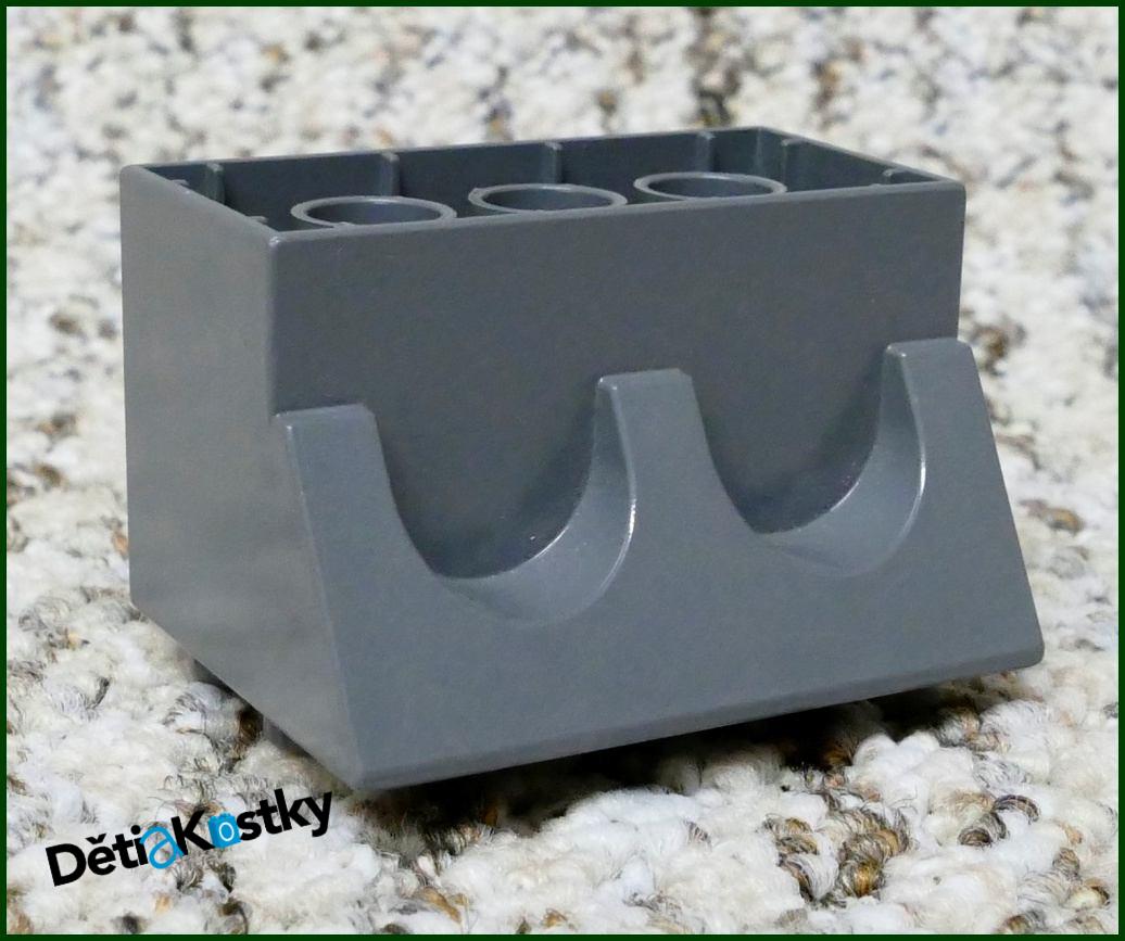 Lego® Duplo® Hradba Spodní Díl - Tmavě Šedá
