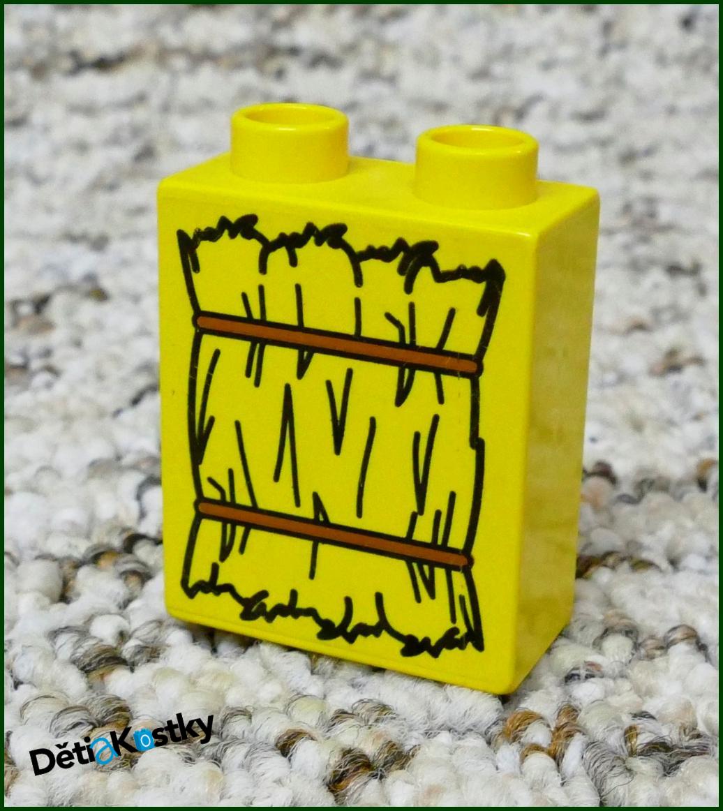 Lego® Duplo® Kostka 1x2x2 Žlutá - Snop Slámy