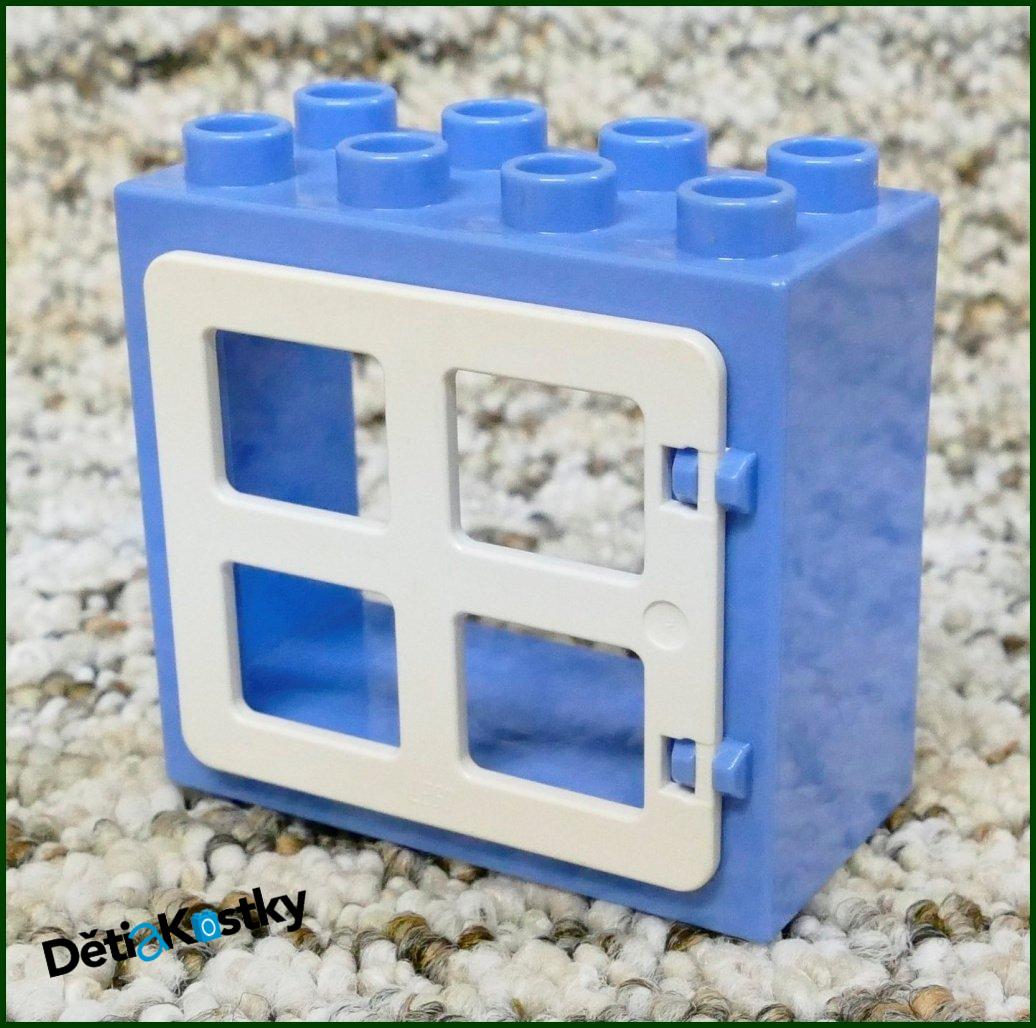 Lego® Duplo® Kostka s Oknem Světle Modrá - Bílá Okenice