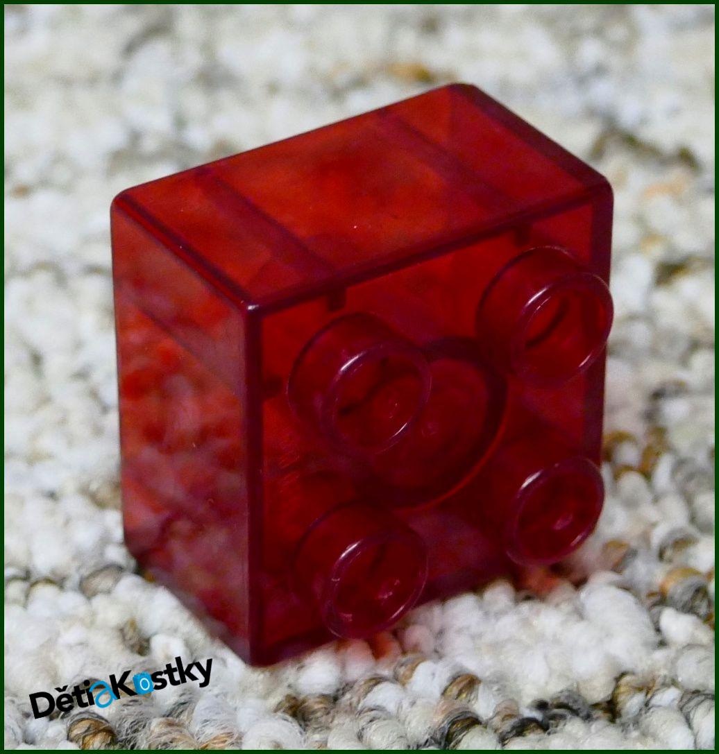 Lego® Duplo® Kostka 2x2 Průhledná Červená