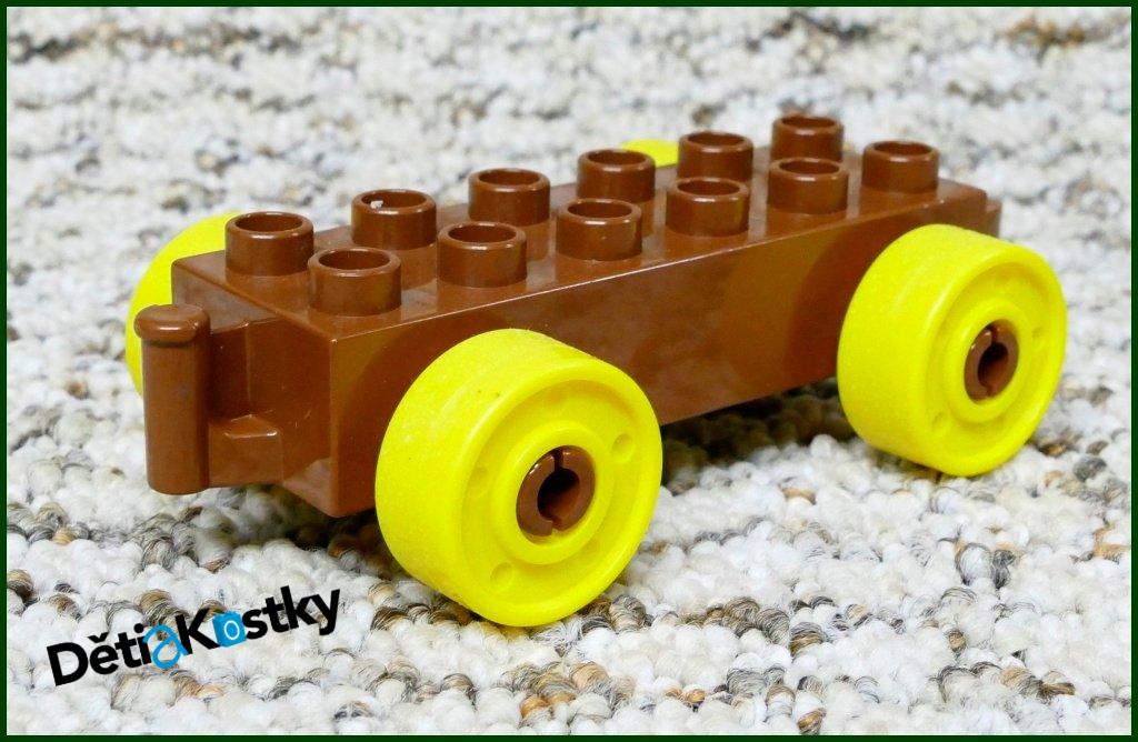 Lego® Duplo® Podvozek pro Auta Hnědý (Žlutá Kola)
