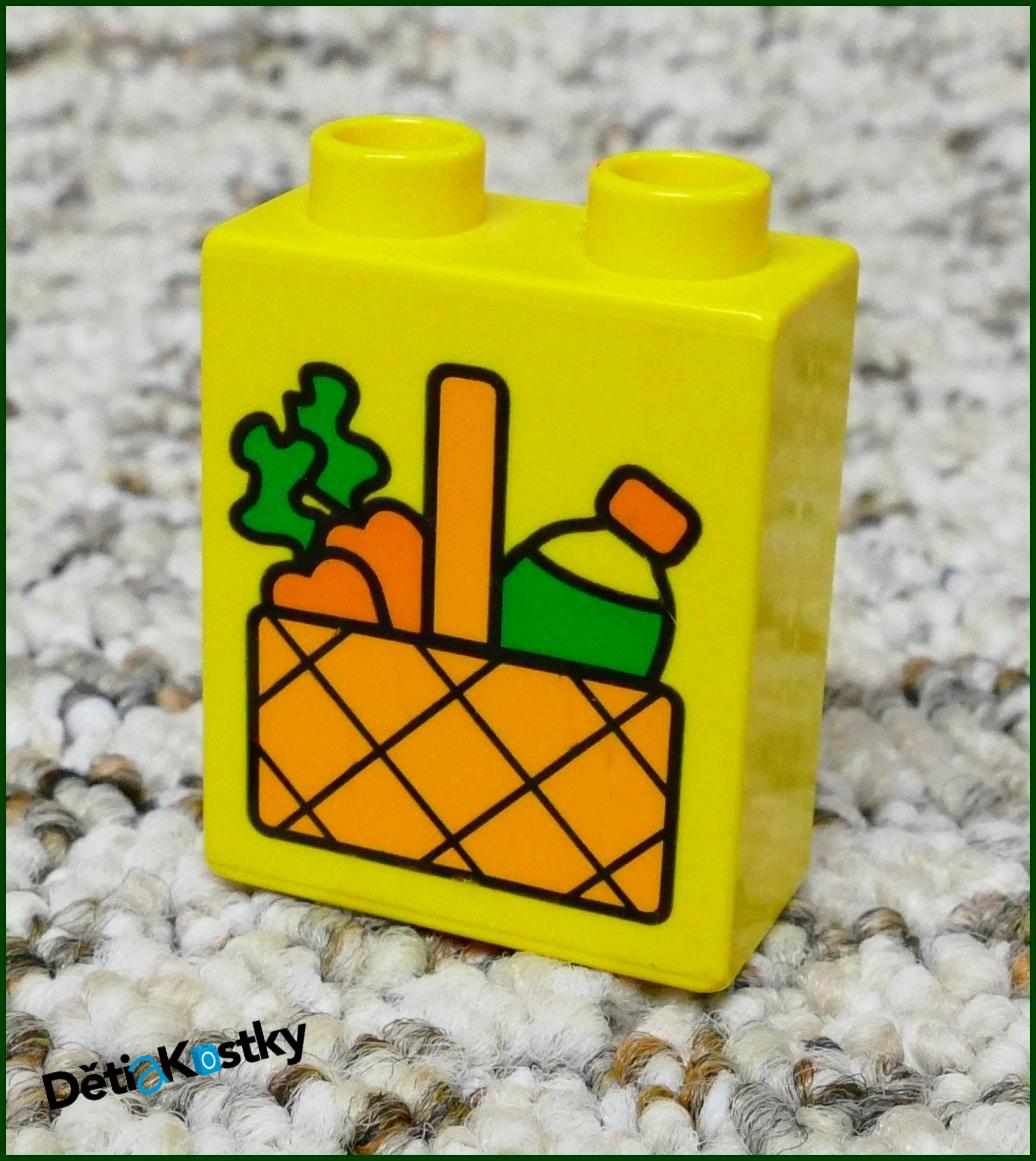 Lego® Duplo® Kostka 1x2x2 Žlutá - Košík Piknik