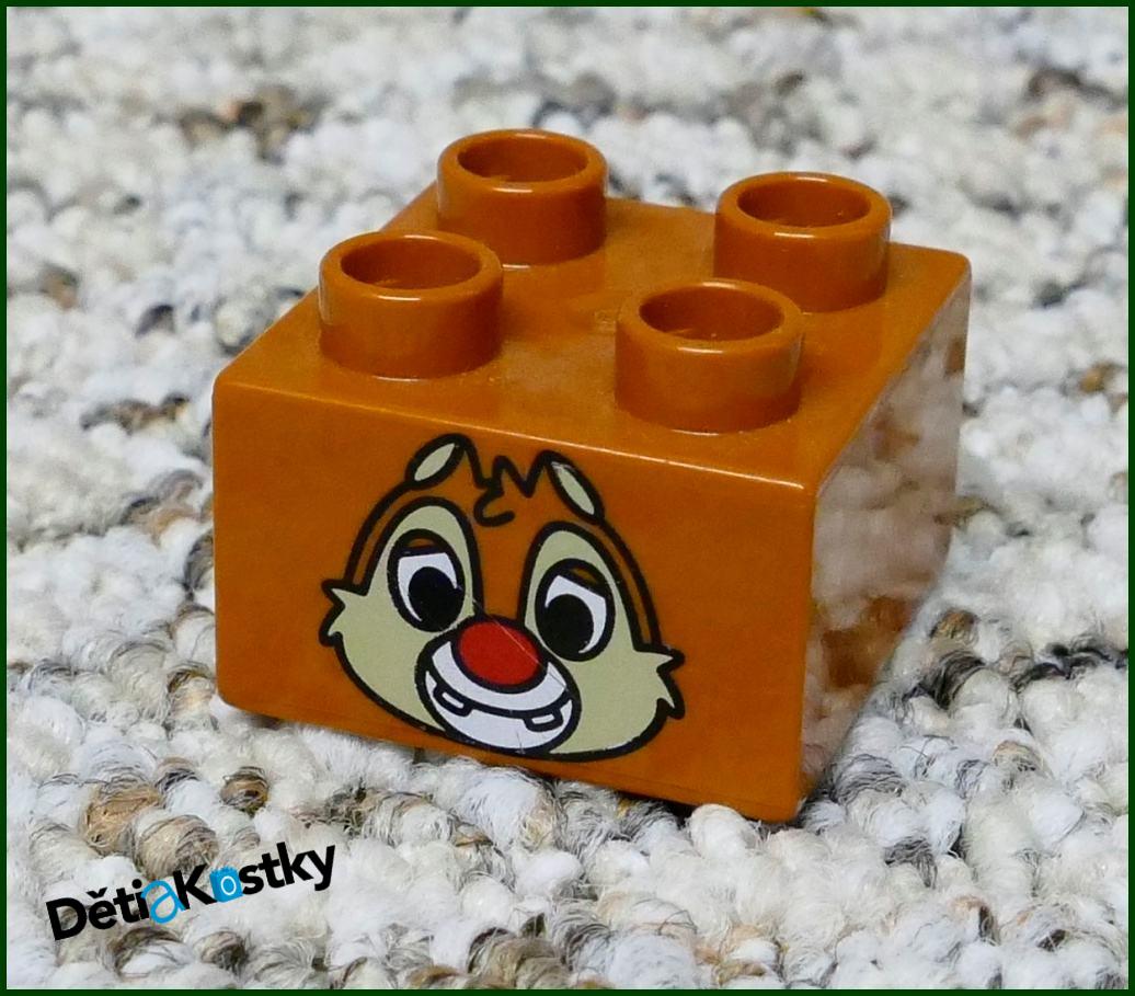 Lego® Duplo® Kostka 2x2 Hnědá - Chipmunk - Dale