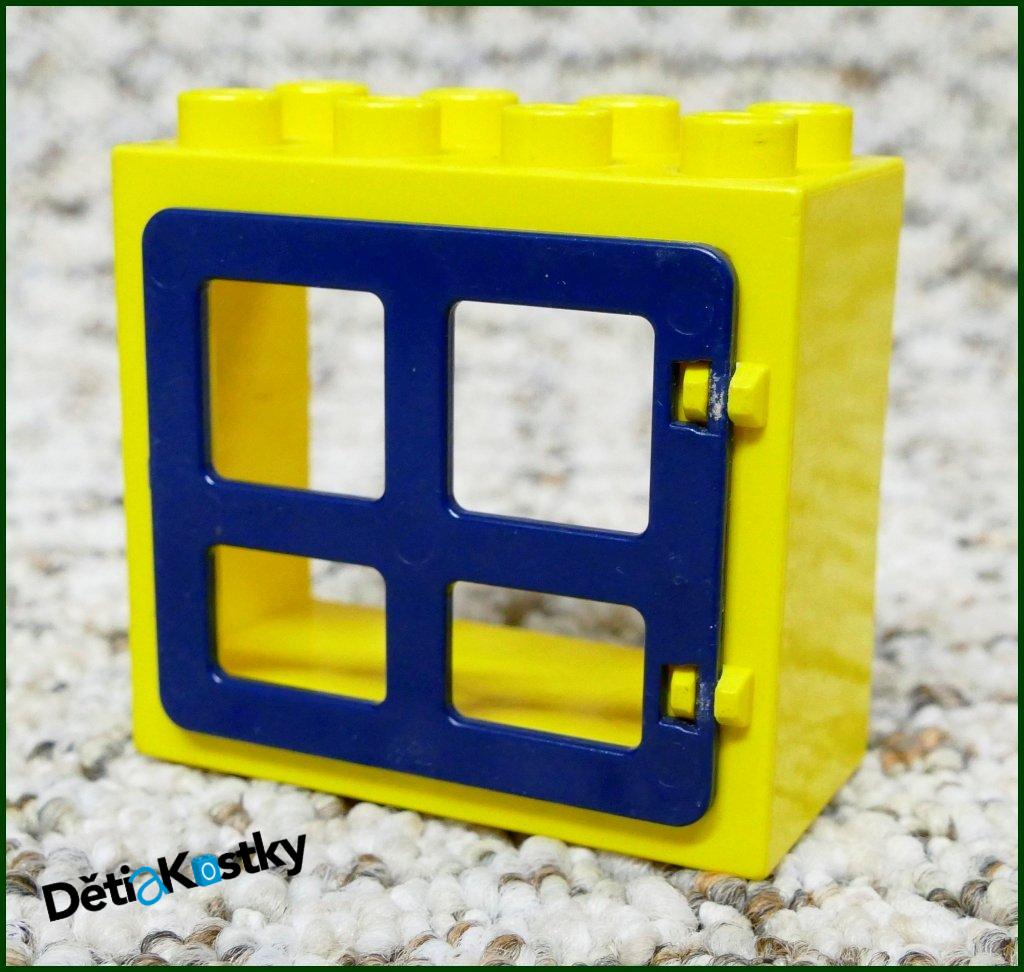 Lego® Duplo® Kostka s Oknem Žlutá - Tmavě Modrá Okenice