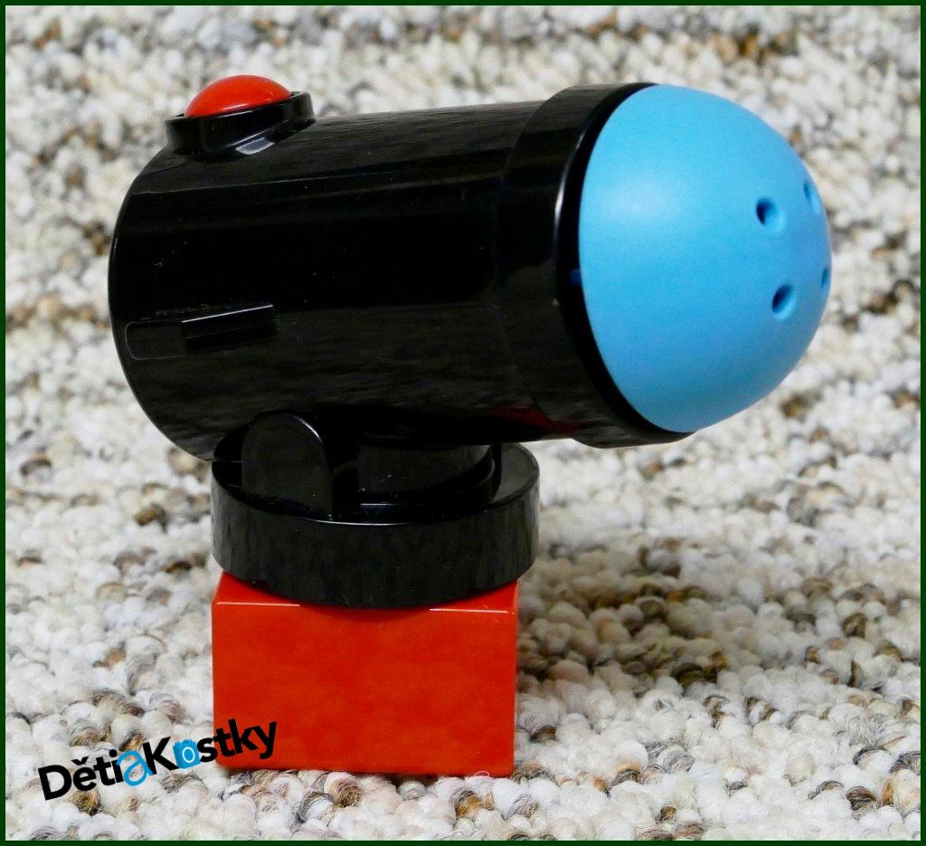 Lego® Duplo® Dělo Malé Vystřelovací Černé s Tyrkysovým Nábojem