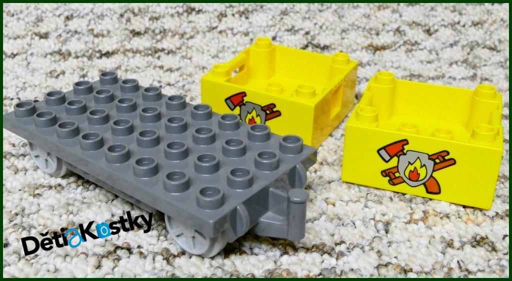 Lego® Duplo® Vagon s Nízkými Kontejnery - Hasiči