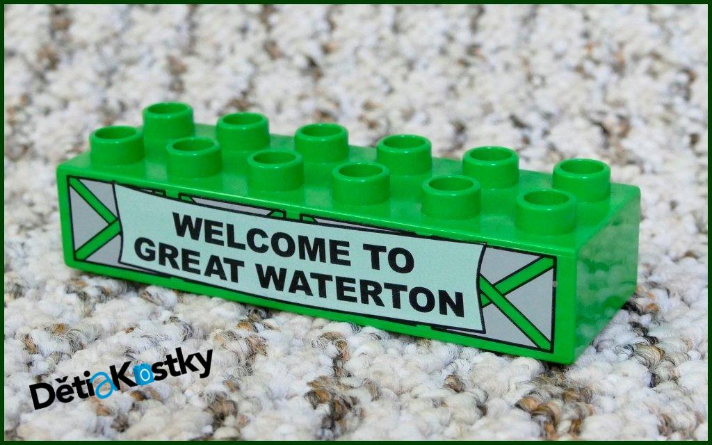Lego® Duplo® Kostka 2x6 s Nápisem Great Waterton