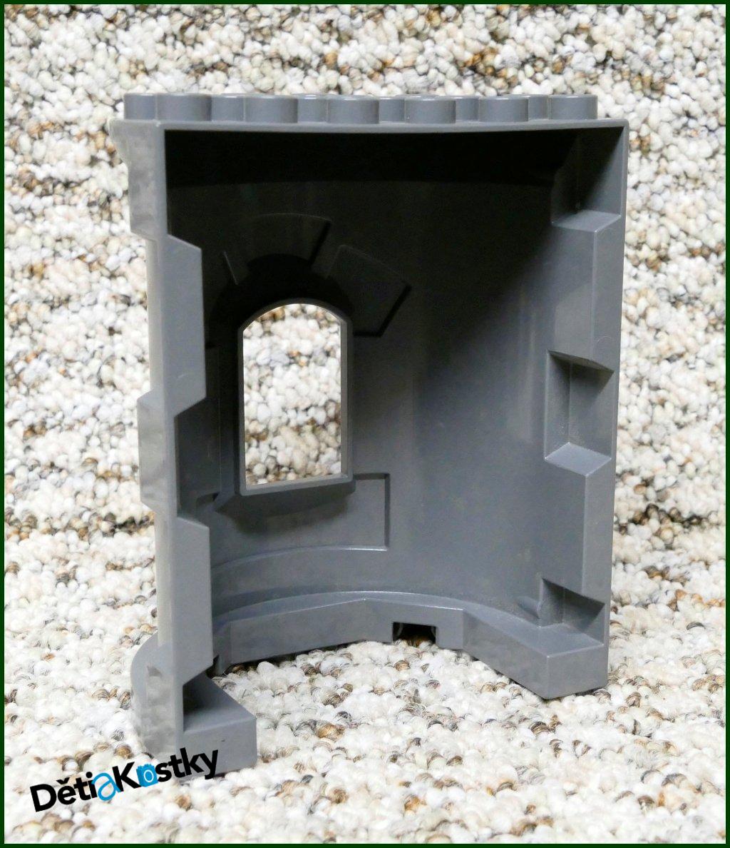 Lego® Duplo® Věž Hradu Půlkulatá - Tmavě Šedá