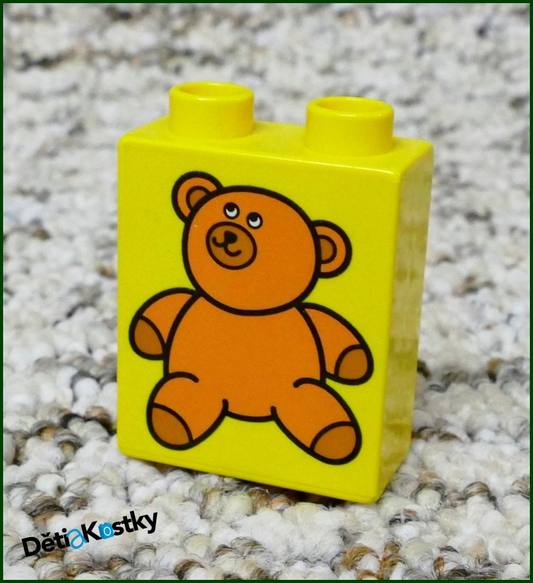 Lego® Duplo® Kostka 1x2x2 Žlutá - Medvídek