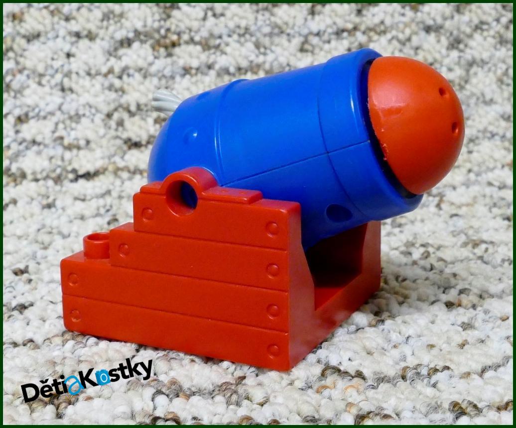 Lego® Duplo® Lodní Dělo Vystřelovací Modré s Nábojem / Červená Základna