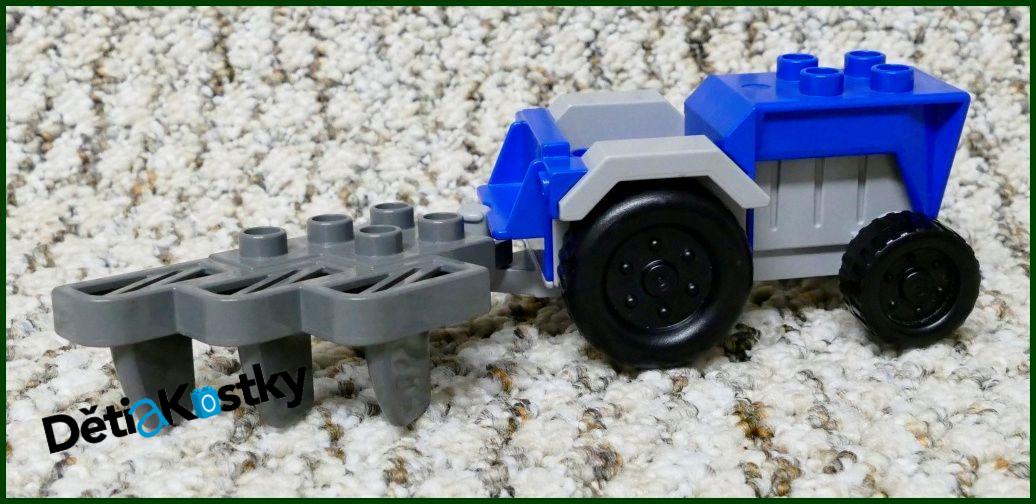 Lego® Duplo® Traktor s Pluhem Modrý (Šedý Pluh)