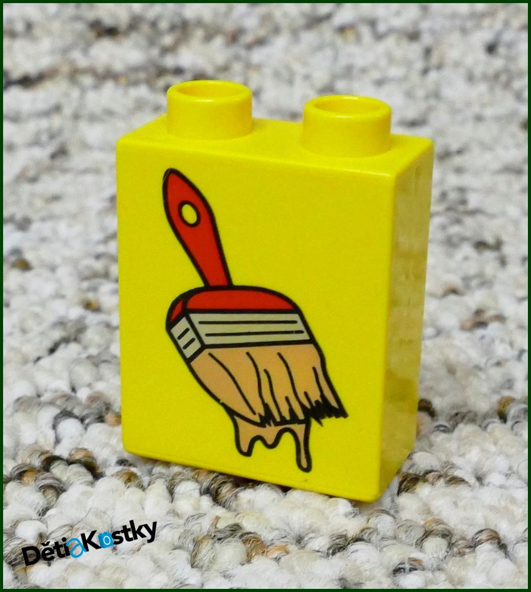 Lego® Duplo® Kostka 1x2x2 Žlutá - Štětec