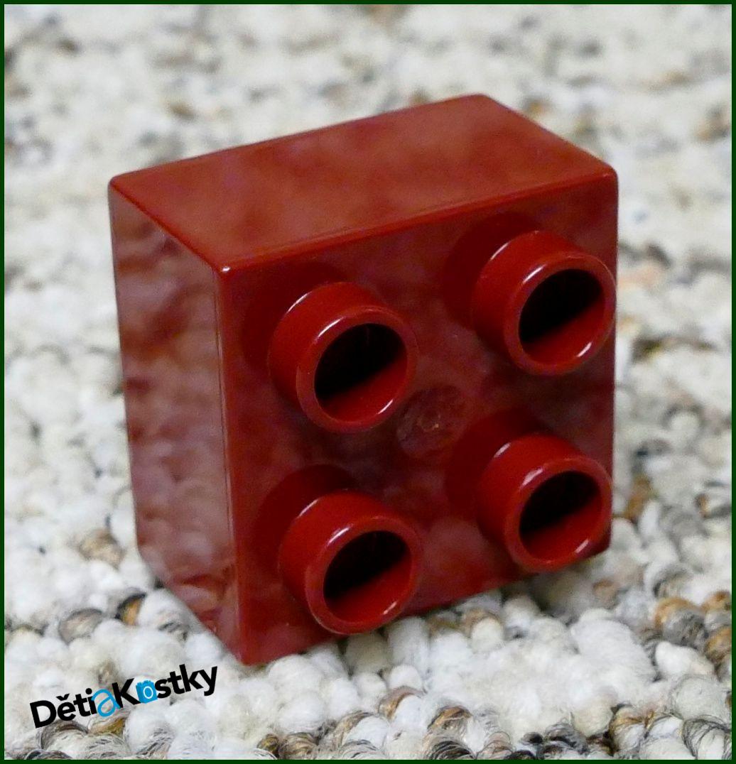 Lego® Duplo® Kostka 2x2 Tmavě Červená (Vínová)