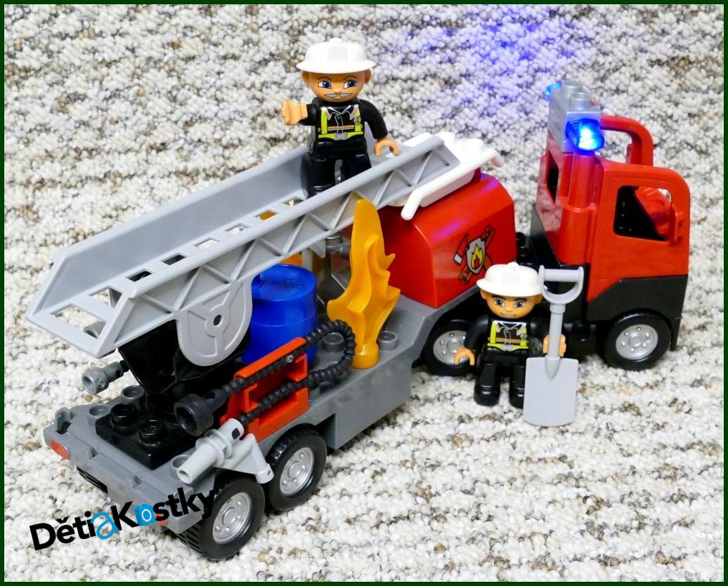 Lego® Duplo® Hasičské Auto Černý Tahač/Šedý Návěs