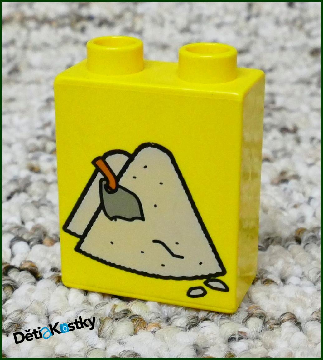 Lego® Duplo® Kostka 1x2x2 Žlutá - Hromada Štěrku