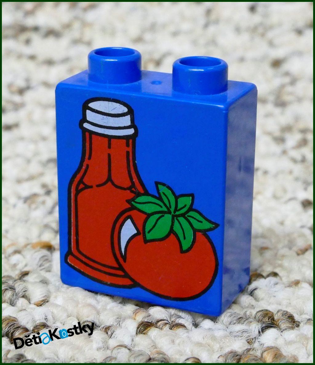 Lego® Duplo® Kostka 1x2x2 Modrá - Kečup a Rajče