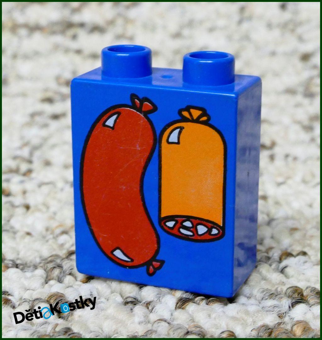 Lego® Duplo® Kostka 1x2x2 Modrá - Salámy