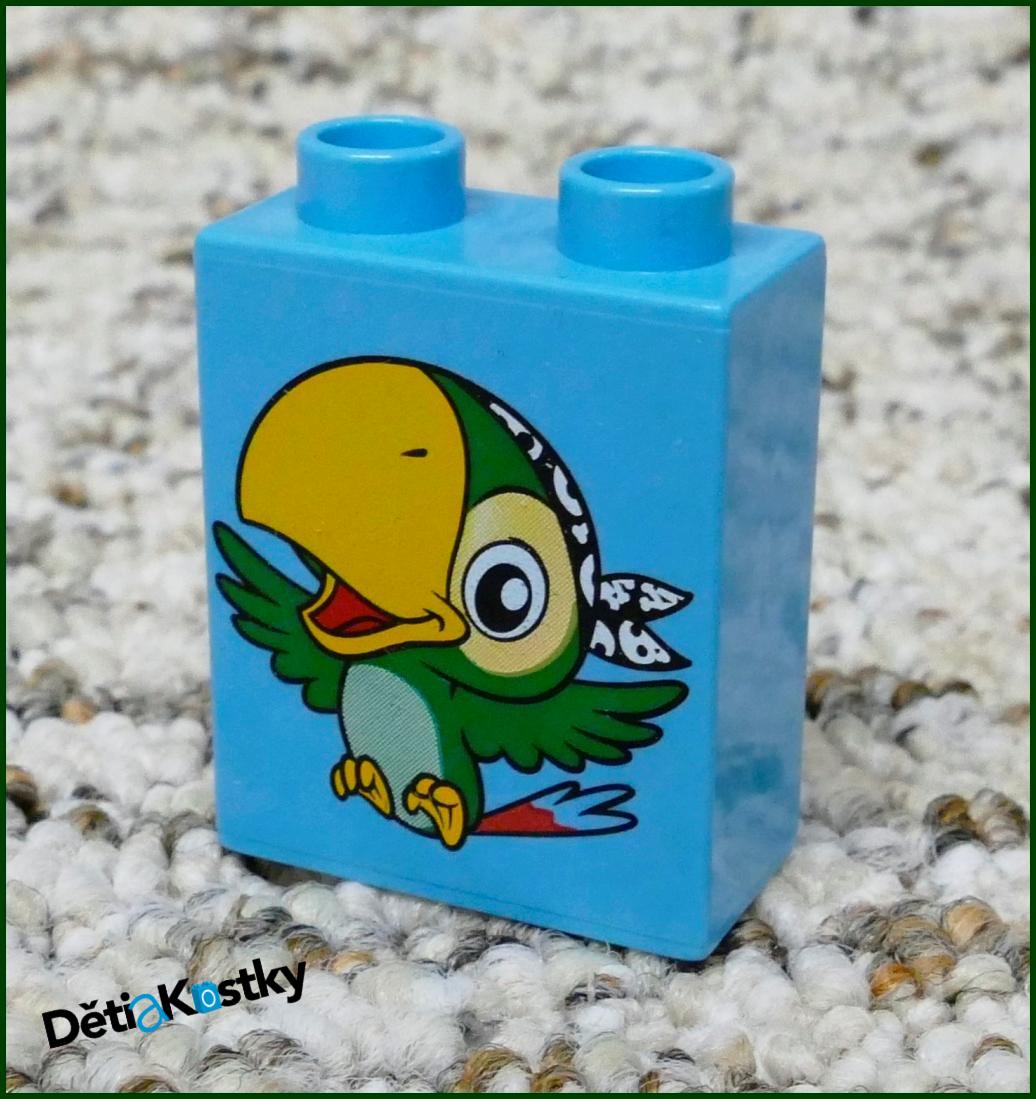 Lego® Duplo® Kostka 1x2x2 Tyrkysová - Papoušek