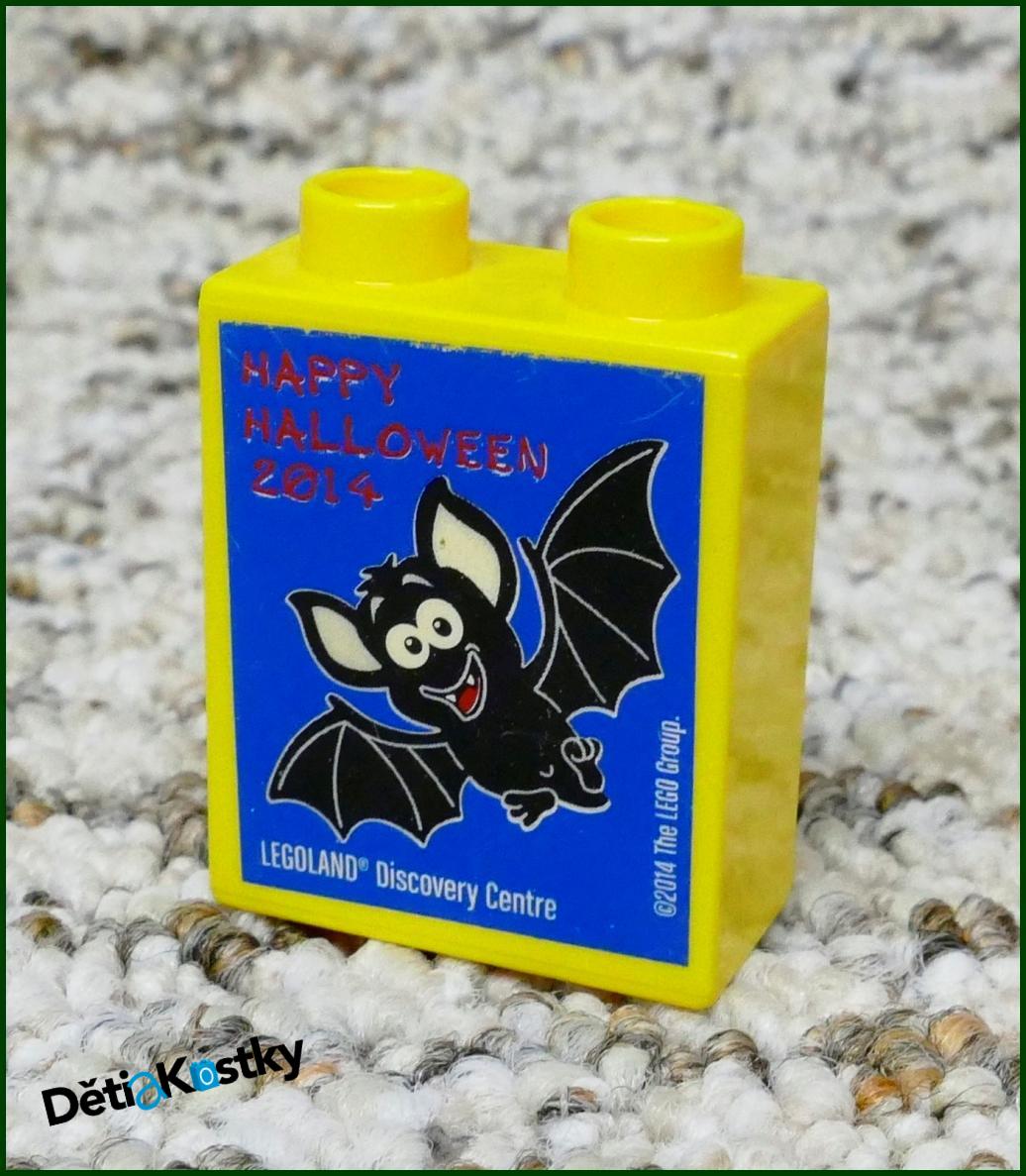 Lego® Duplo® Kostka 1x2x2 Žlutá - Legoland 2014 Netopýr
