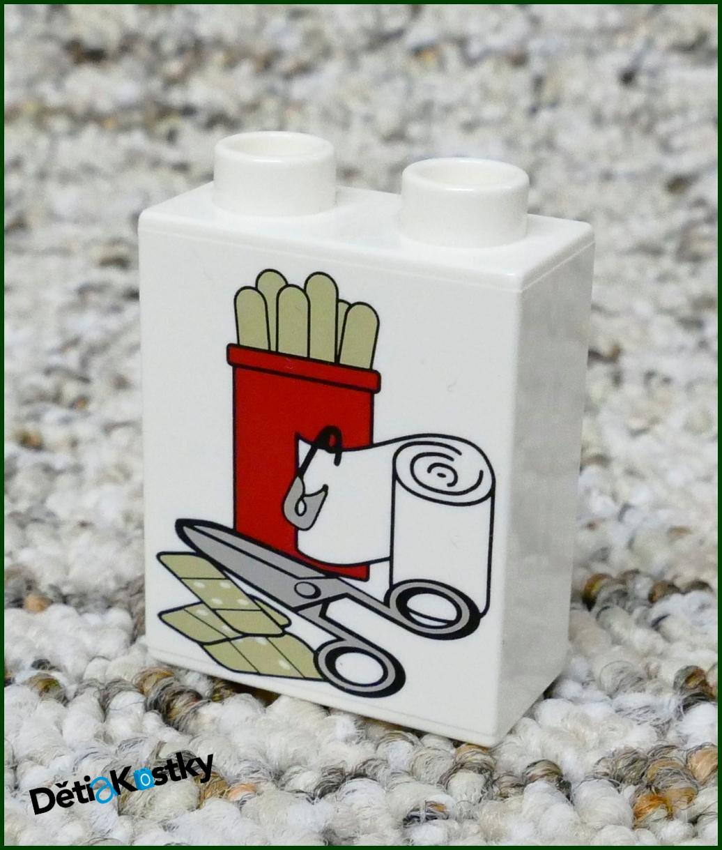 Lego® Duplo® Kostka 1x2x2 Bílá - Náplasti a Nůžky