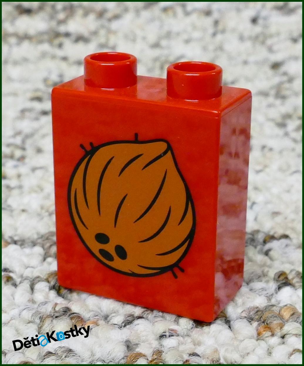 Lego® Duplo® Kostka 1x2x2 Červená - Kokos