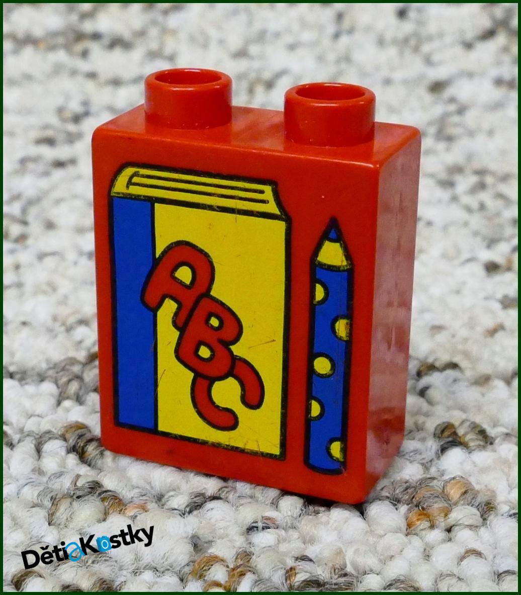 Lego® Duplo® Kostka 1x2x2 Červená - Kniha a Tužka