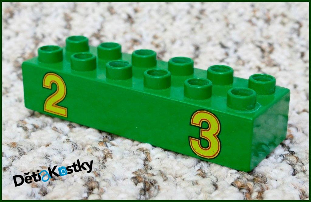 Lego® Duplo® Kostka 2x6 - Žlutá Čísla 2 a 3
