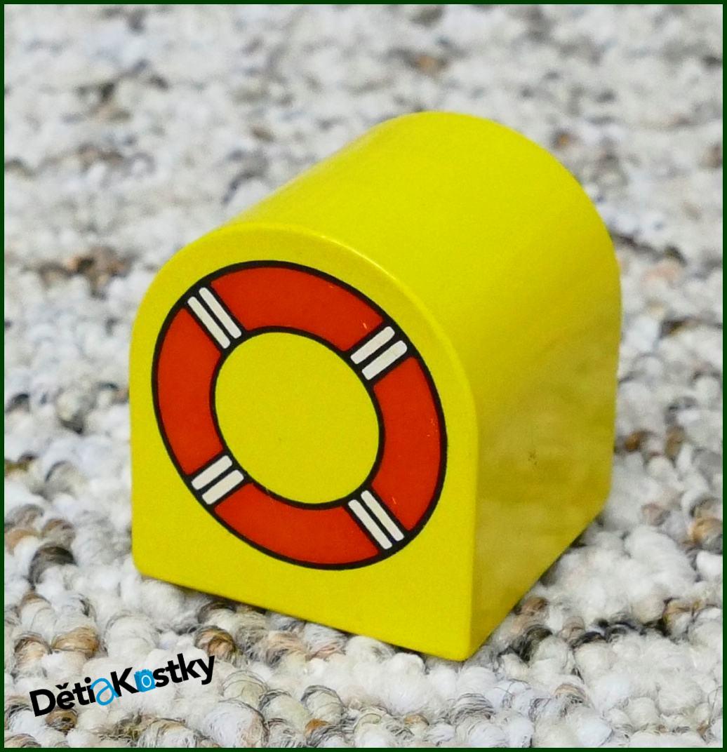 Lego® Duplo® Kostka 2x2 Půlkulatá Žlutá - Záchranný Kruh