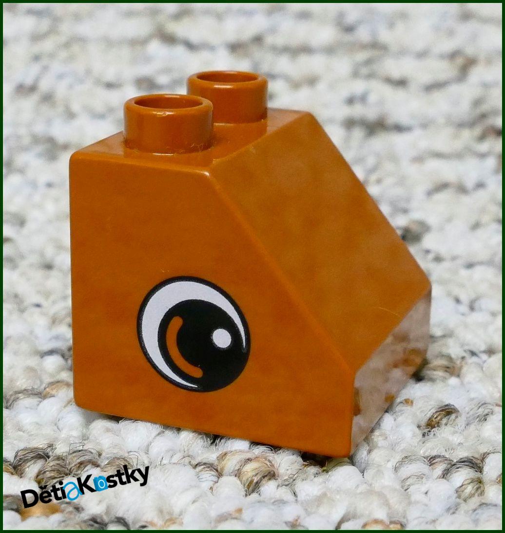 Lego® Duplo® Kostka Hnědá Zkosená 2x2 Oko