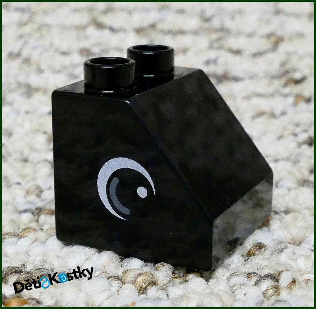 Lego® Duplo® Kostka Černá Zkosená 2x2 Oko