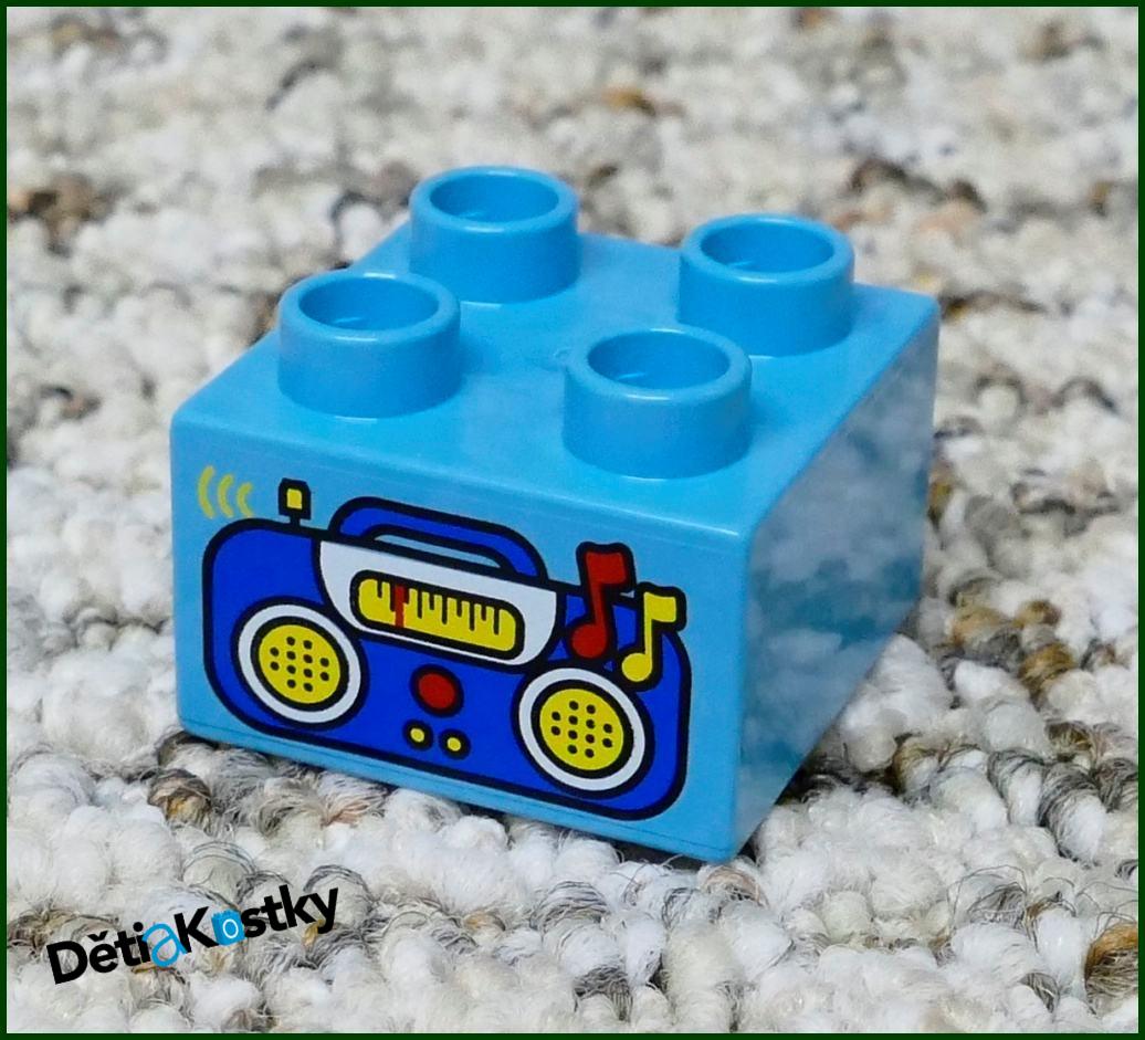 Lego® Duplo® Kostka 2x2 Světle Modrá - Rádio