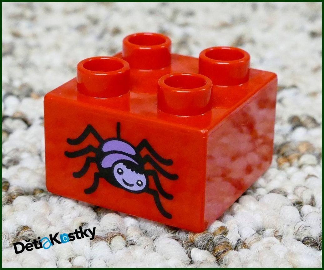 Lego® Duplo® Kostka 2x2 Červená - Pavouk
