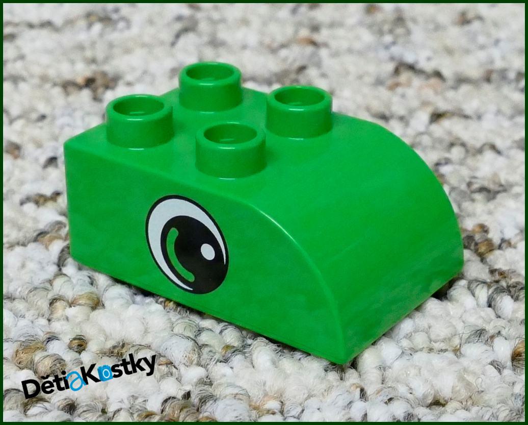 Lego® Duplo® Kostka 2x3 Zaoblená Zelená - Obrázek Oko