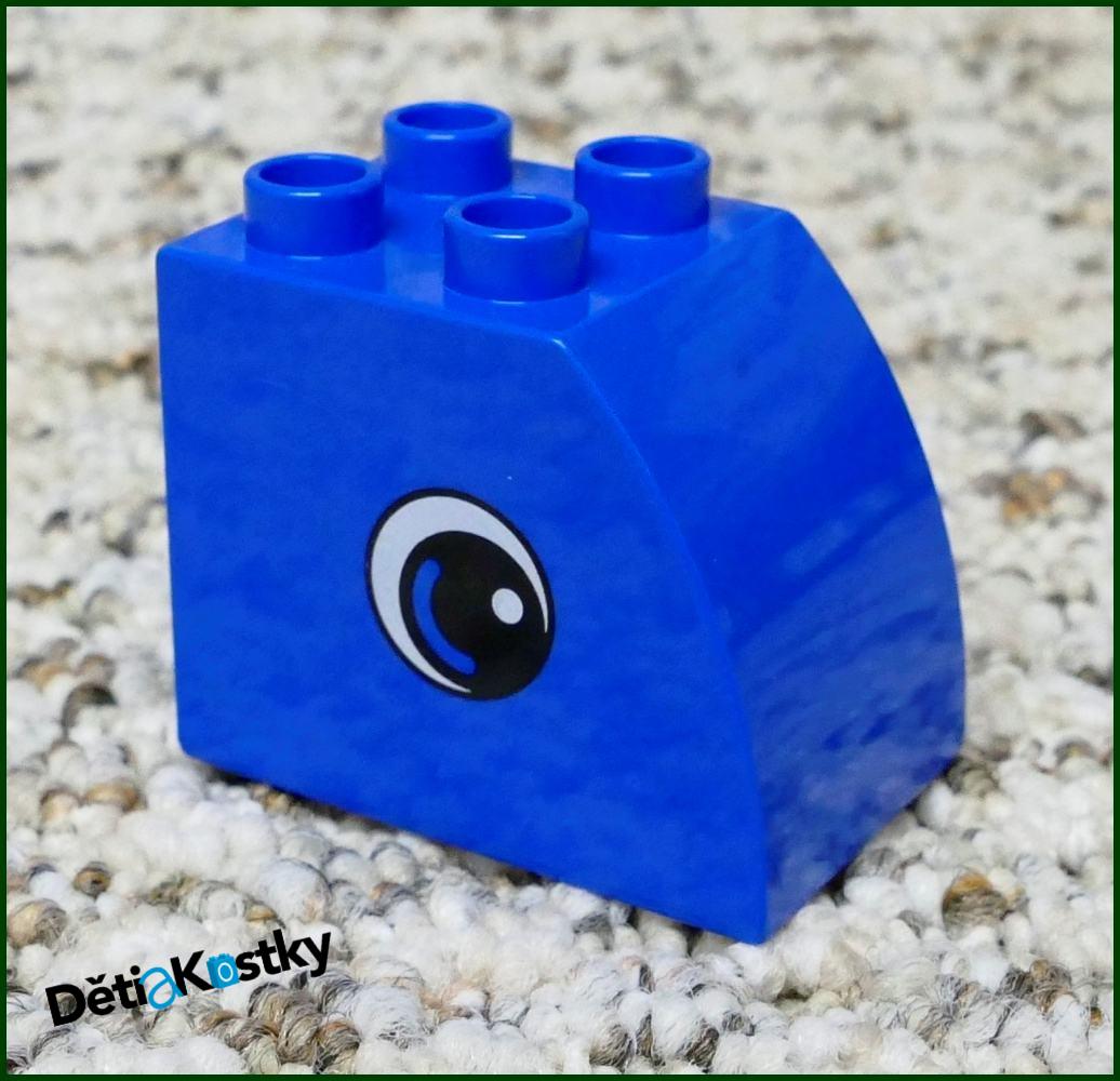 Lego® Duplo® Kostka 2x3 Zaoblená Vysoká Modrá - Obrázek Oko