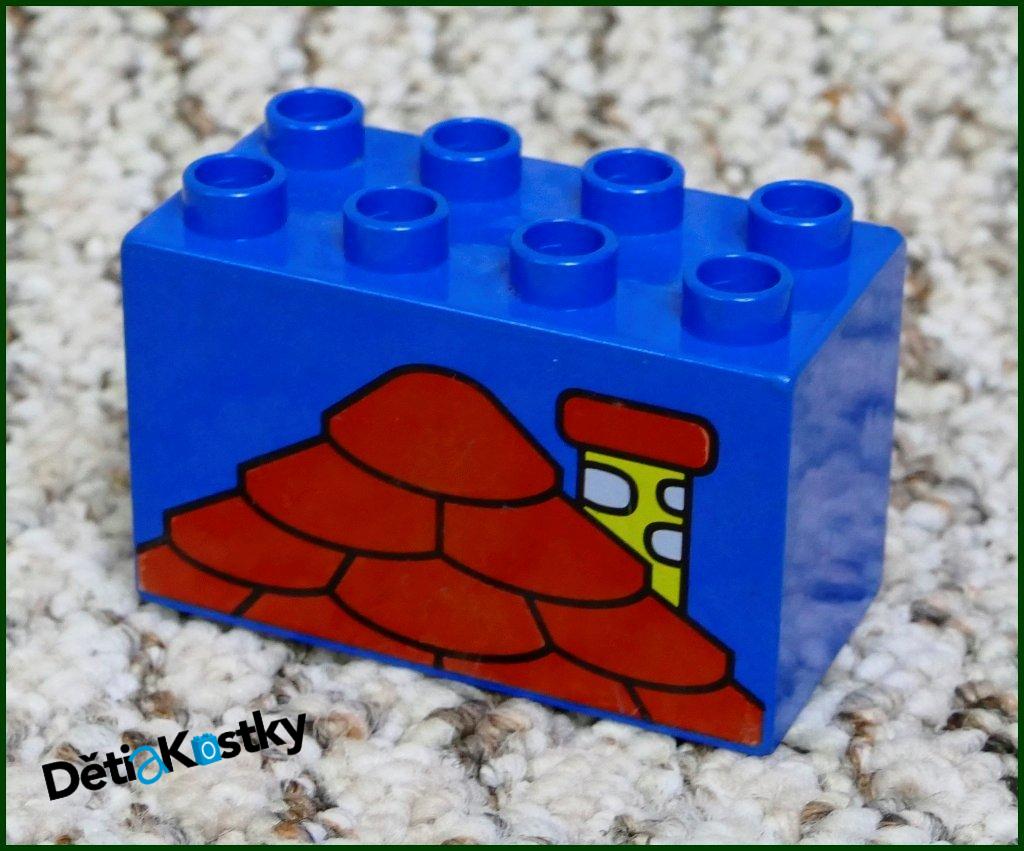 Lego® Duplo® Kostka 2x4x2 Modrá - Střecha Domečku
