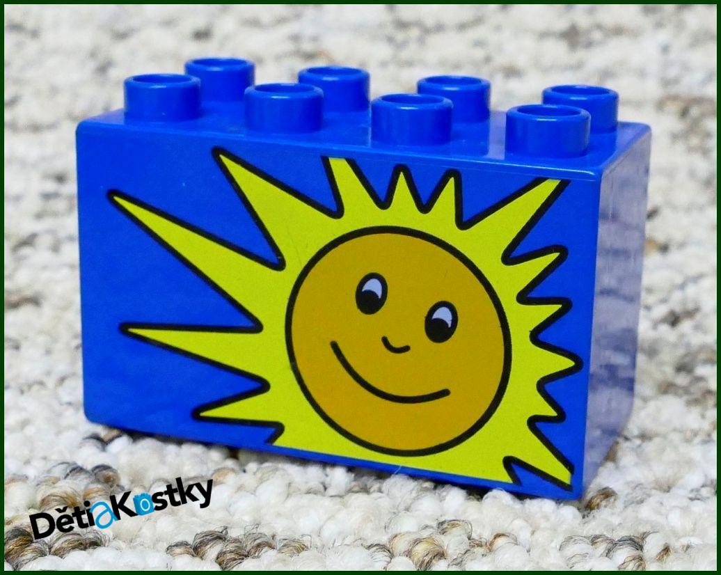 Lego® Duplo® Kostka 2x4x2 Modrá - Sluníčko