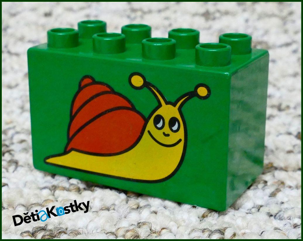 Lego® Duplo® Kostka 2x4x2 Zelená - Šnek