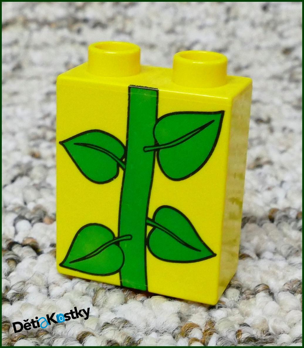 Lego® Duplo® Kostka 1x2x2 Žlutá - Rostlina