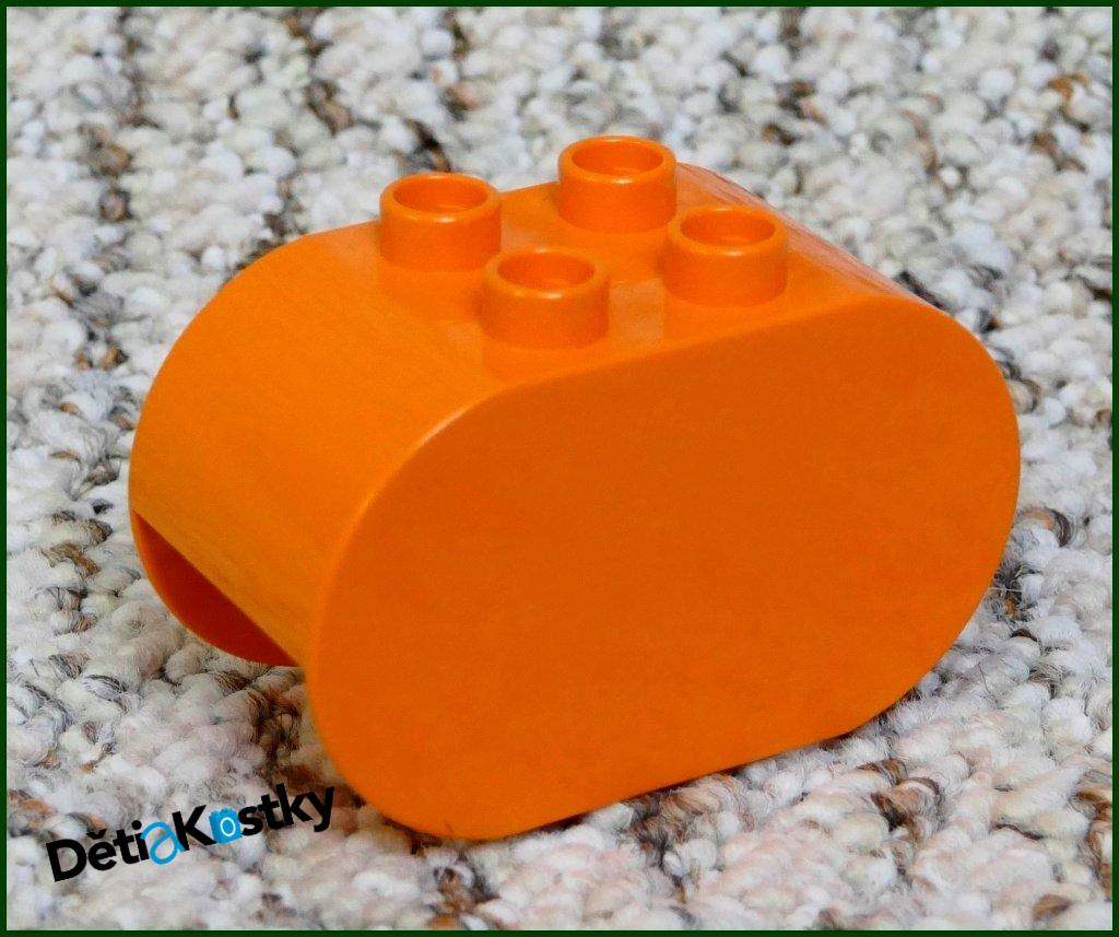 Lego® Duplo® 2x4x2 Kostka Zaoblená Oranžová