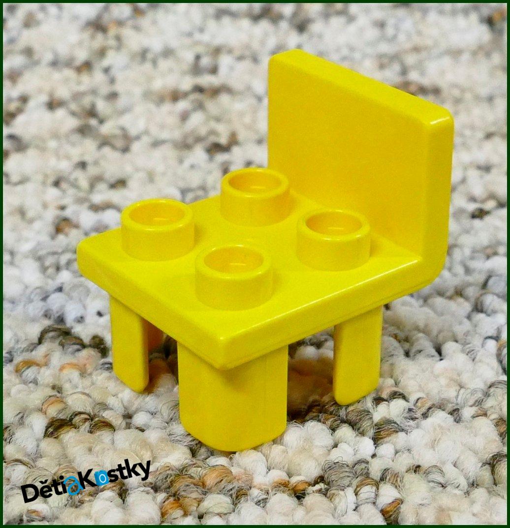 Lego® Duplo® Židlička Žlutá (Hranaté Opěradlo)