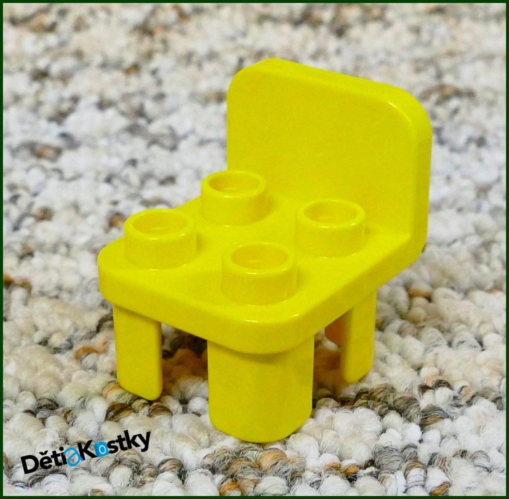 Lego® Duplo® Židlička Žlutá (Zaoblené Opěradlo)