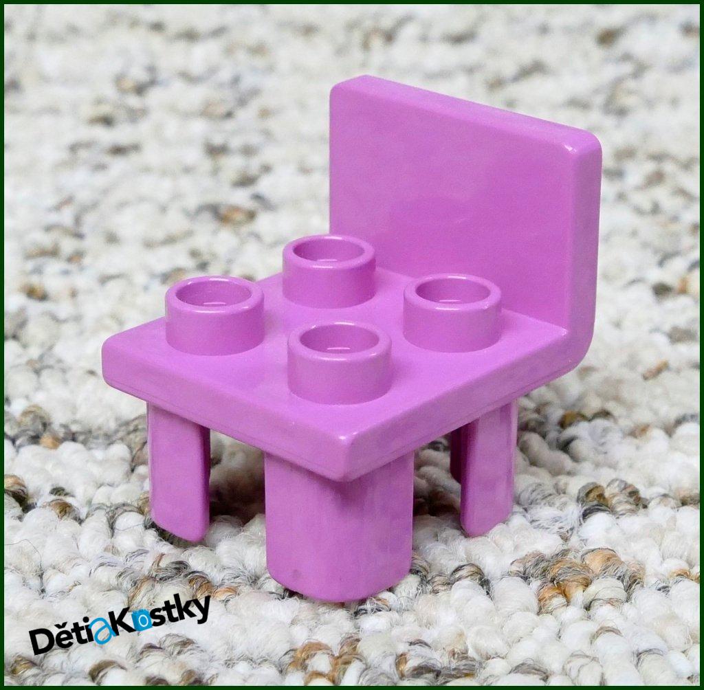 Lego® Duplo® Židlička Růžová (Hranaté Opěradlo)