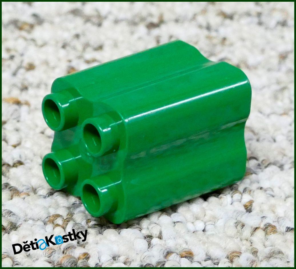 Lego® Duplo® Kostka 2x2x2 Tvarovaná Tmavě Zelená