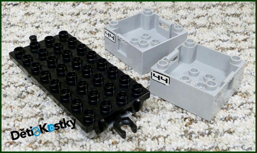 Lego® Duplo® Vagon - Nízké Kontejnery - Šedé